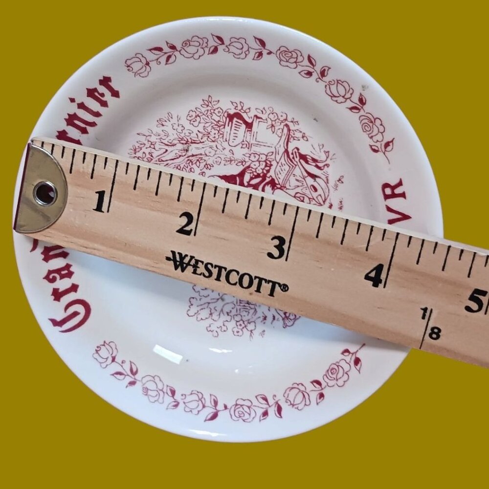 French Vtg Grindley Grand Marnier Trinket Dish Jewelry  With Romantic Scene - Picture 6 of 7
